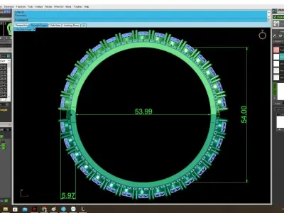 Luxury Eternity Pave Diamond Ring for Women 4152 3D print model