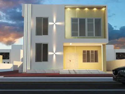 Contemporary Villa A71 DWG SketchUp Render Bundle 3D model