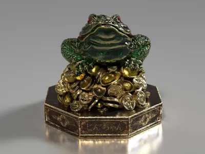 Jin Chan Money Frog Low-poly 3D model