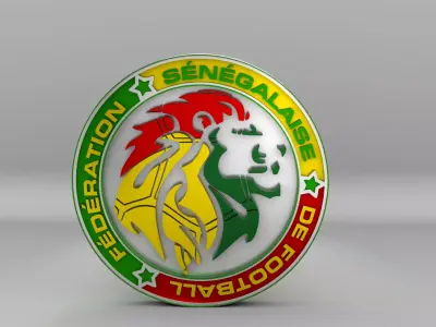 Senegal National Soccer Team Logo 3D model