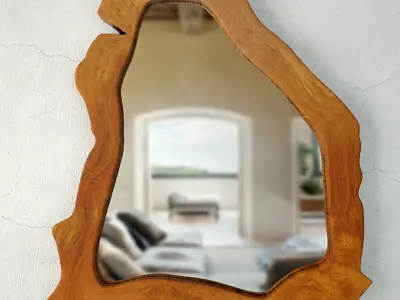 Teak root mirror 3D model