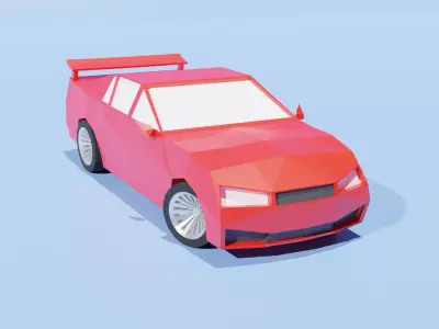low poly car Low-poly 3D model V1