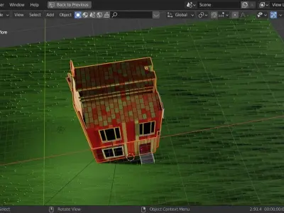 houzz house Low-poly 3D model