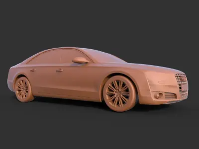 Audi A8 2014 3D print model