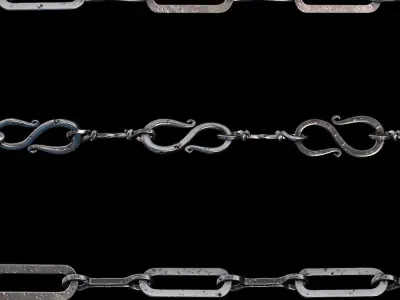 Elegant Iron Chains Trim Texture