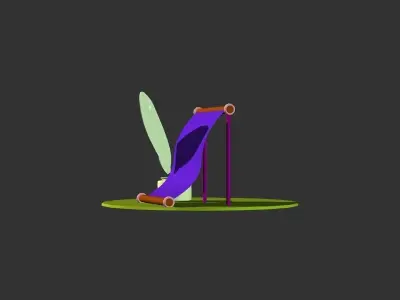 a scroll and ink decoration for 3D print 3D print model