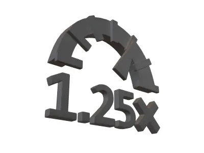 Speed 1 point 25 Symbol v1 001 Low-poly 3D model