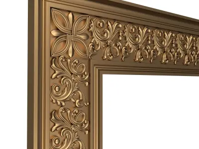 Classic Frame and Mirror 081 Low-poly 3D model