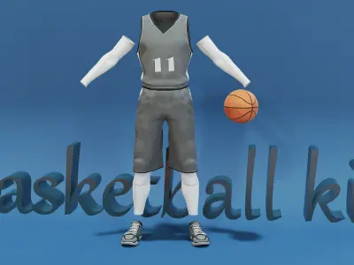 Basketball kit  Free low-poly 3D model