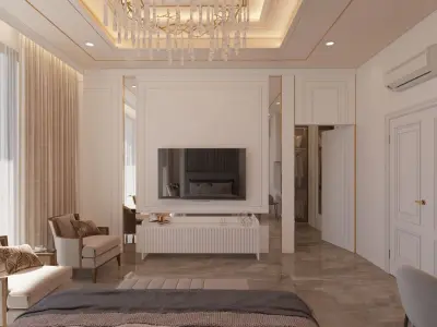 LUXURY MASTER BEDROOM 3D model