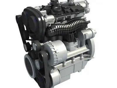 Car Engine 3D model 5