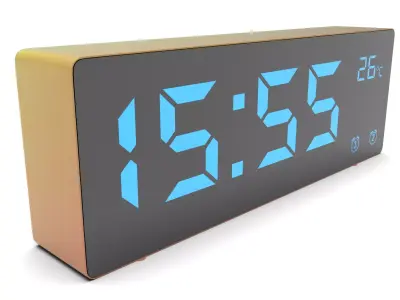 CLOCK PINKYELLOW BLUE Low-poly 3D model