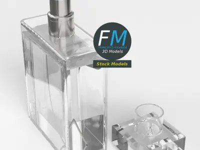 Elegant perfume bottle 3D model