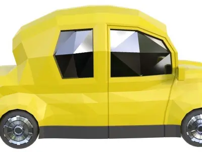 Cartoon car 01 Low-poly 3D model