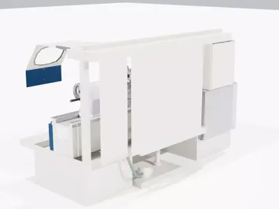 turning machine Low-poly 3D model