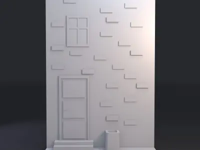 Decorative street between books 3D print model