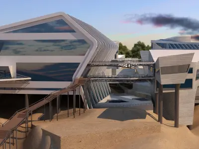 0128 - College of Art Architecture Project - 3D-2D Drawing 3D model