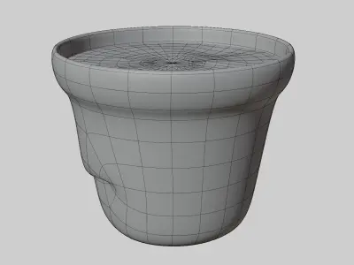 A 3D Cartoon Character Of Flowerpot 3D model