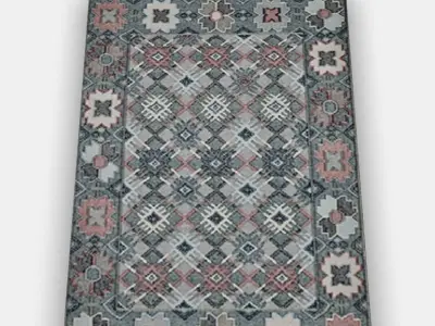 VESTERVIG Rug flatwoven Low-poly 3D model