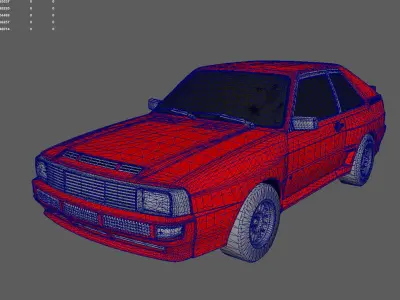Classic Rally Coupe with ICE-Style Livery  3D Model Low-poly 3D model
