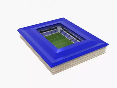 Soccer Stadium Low-poly 3D model 27