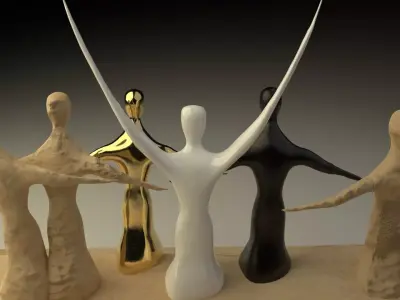 AFRICAN SCULPTURES STATUE - 6 3D model