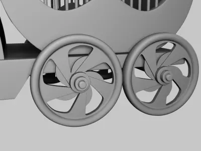 Circus Wagon Cage  3D model