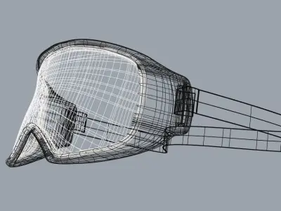 snowboard goggles 3D model