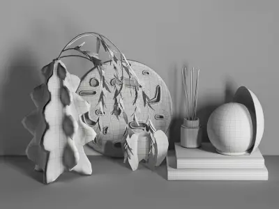 Decorative set050 3D model
