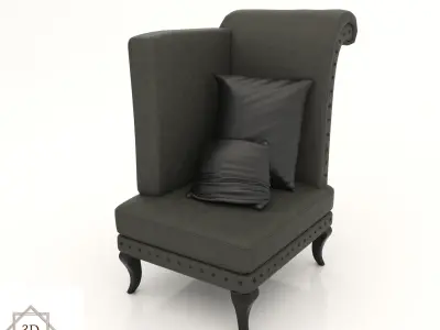 Interior Sofa Armchair 28 - For CNC and Interior 3D model