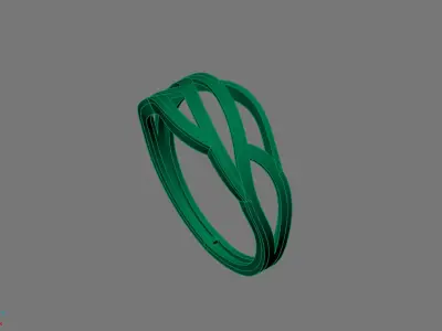 Women Ring Plain Ring Ready STL 3DM Models Womens Rings 3D print model 19