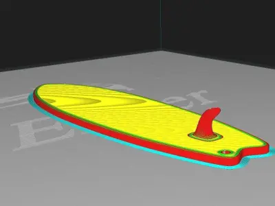 Finger Surfboard 3D print model