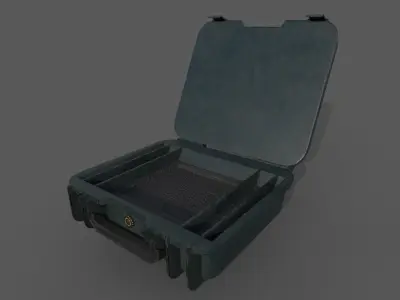 3D Weapon Case Model With Textures - Rigged - Detail Low-poly 3D model