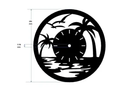 Decorative Wall Clock C3 3D print model
