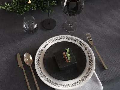 Decoration for  table set 3D model 3D model