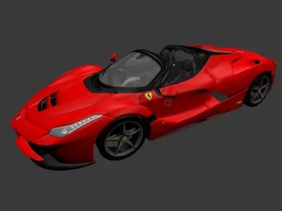 Ferrari Aperta Model OBJ and blend file Low-poly 3D model