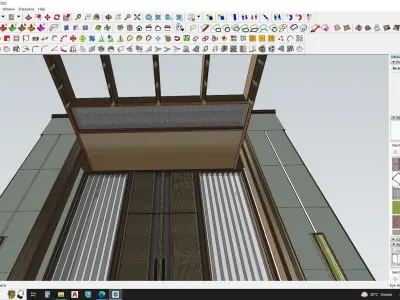 hotel Main entrance sketchup door 3D model