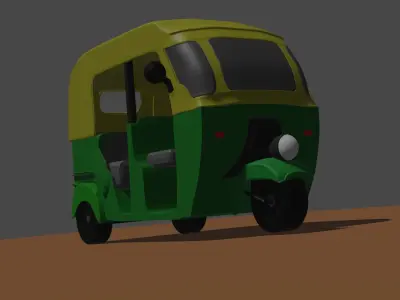 AUTO RICKSHAW 3D BY BLENDER Low-poly 3D model