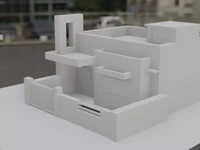   House    for quick animations and Games  Free 3D model