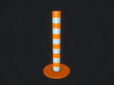 Traffic Barrier Low-poly 3D model