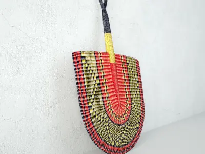 African Handwoven Fan 7 3D model