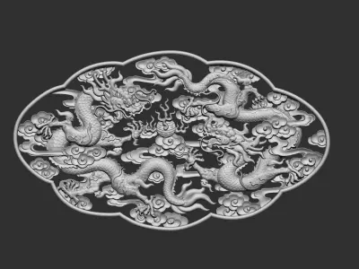 Dragons pendant 3D print model