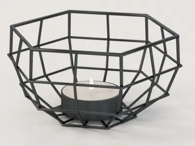 Deco De Ville Geometric Pattern Tea Light Centerpiece Decoration 3D model