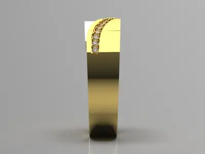 diamond man ring mr0174 3D print model