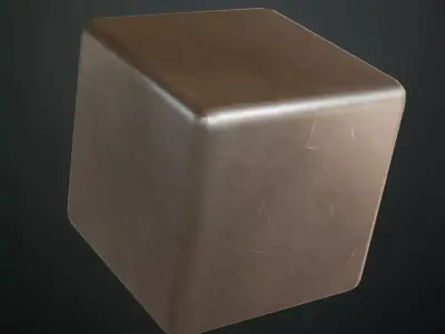 Brown Polished Scratched Metal PBR Seamless Texture