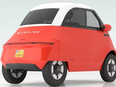 Microlino electric scooter car Red 3D model