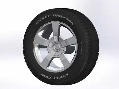 Wheels for scale model of Chevy Silverado SS 2003  3D print model