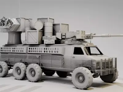 Armored Combat Truck  3D model