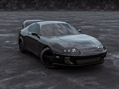 Toyota Supra 1997 Low-poly 3D model
