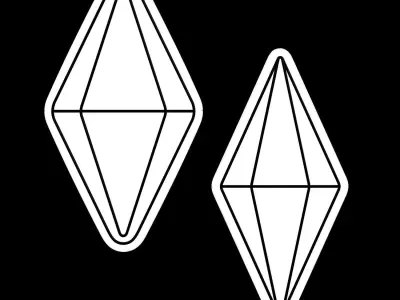 The Sims Diamond Neon Sign 3D model